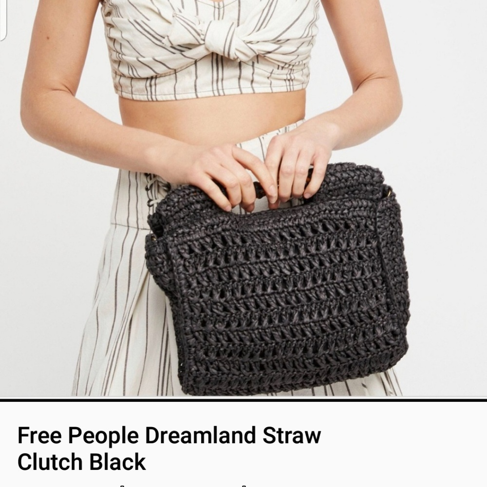 Free People Dreamland Straw Clutchback.